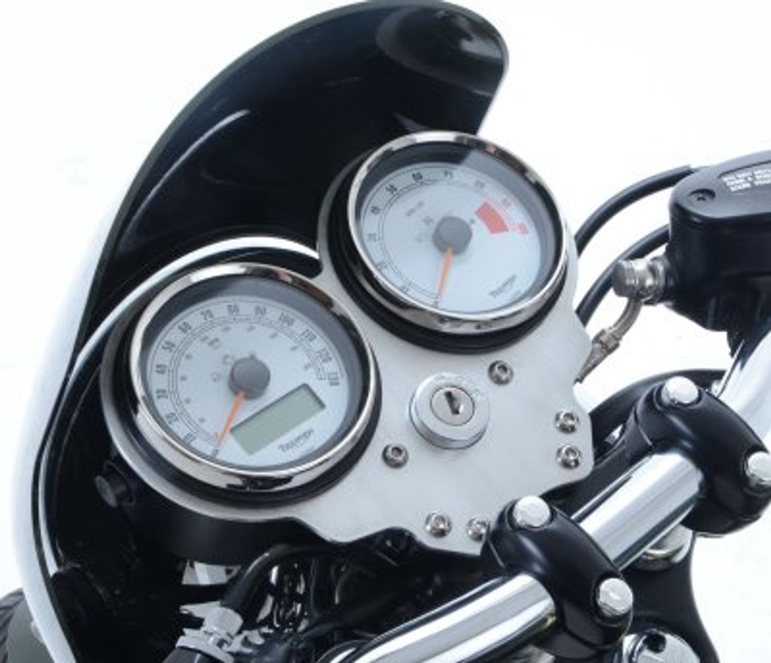 R&G Racing Instrument Fascia with Flat Bars (Not Bonneville) for Triumph Thruxton '08-'14 R&G Racing Instrument Fascia with Flat Bars (Not Bonneville) for Triumph Thruxton '08-'14